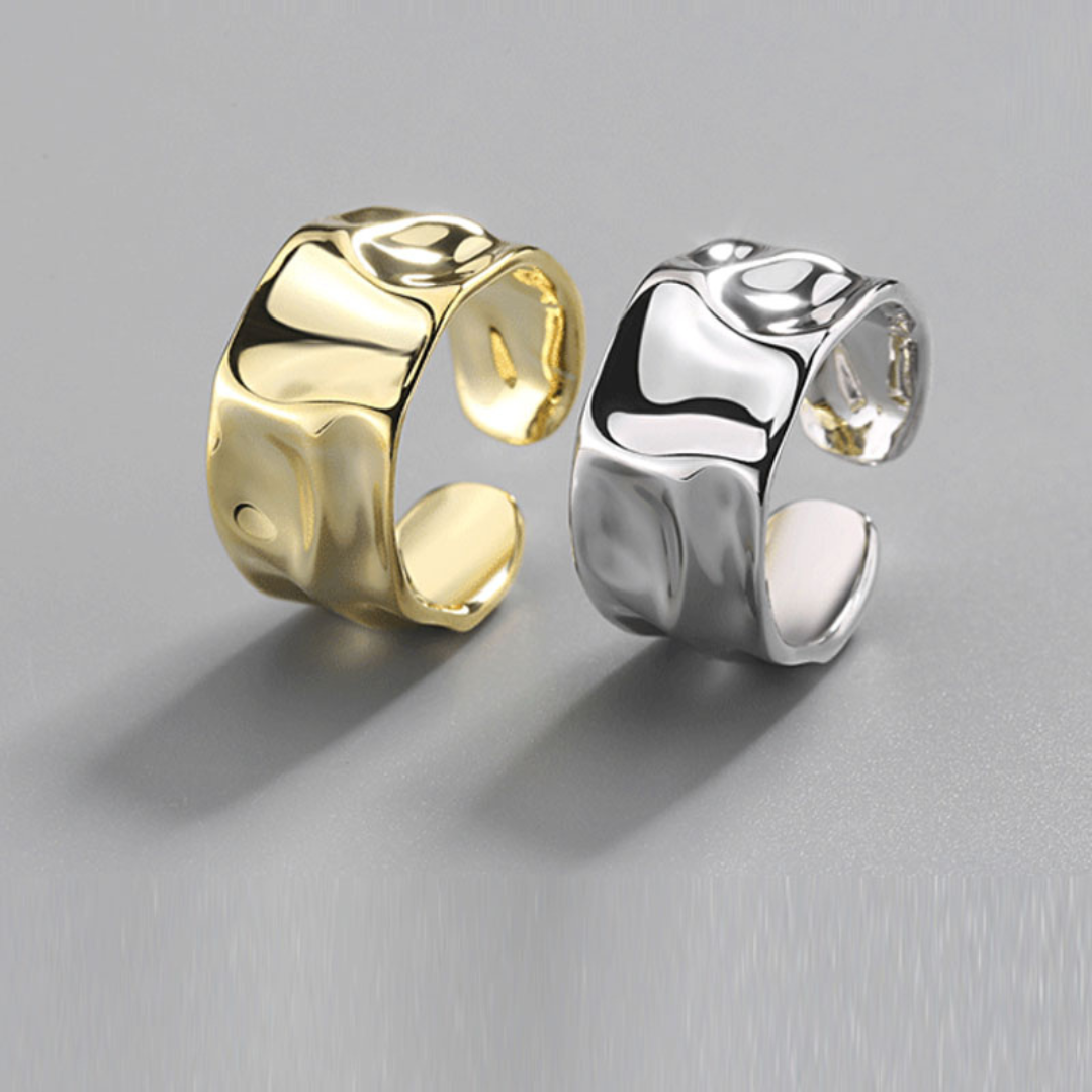 Asymmetric Wide 925 Silver Ring