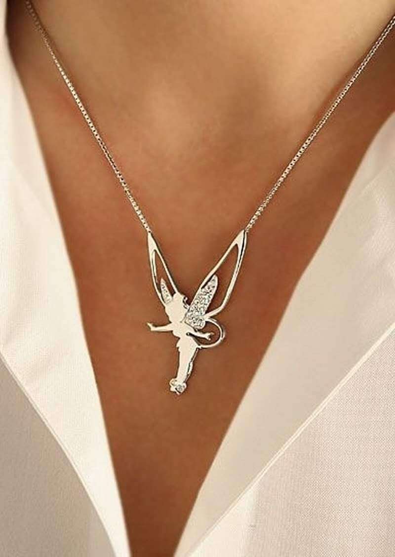 Lucky Fairy necklace in silver and gold