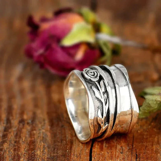Silver Flower Vintage Ring