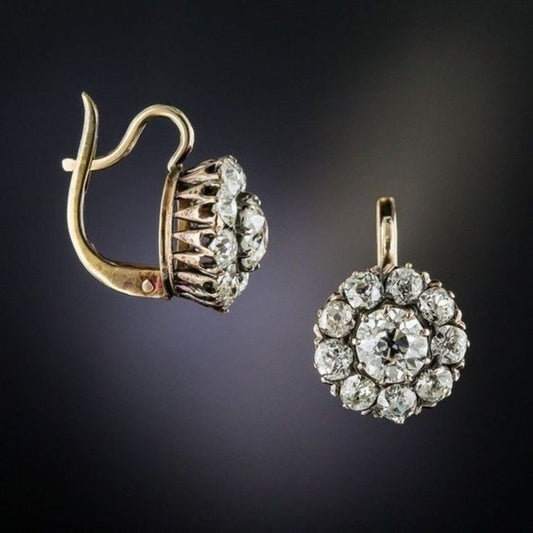 Vintage-style earrings with gemstones