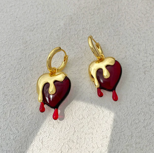 Small Cherry-Shaped Earrings in 18K Gold Plating