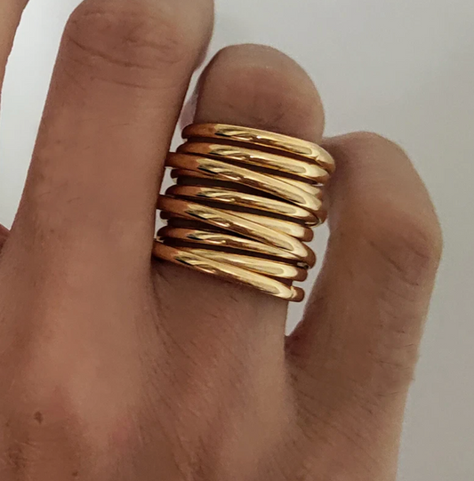 Roman Style Ring in 18K Gold Plating
