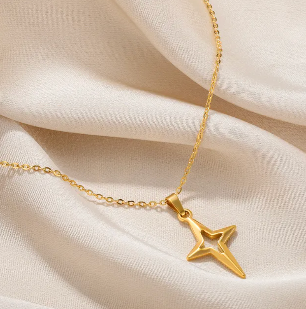 Shooting Star Necklace in 18K Gold Plating