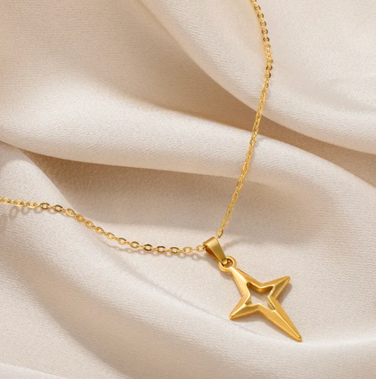 Shooting Star Necklace in 18K Gold Plating