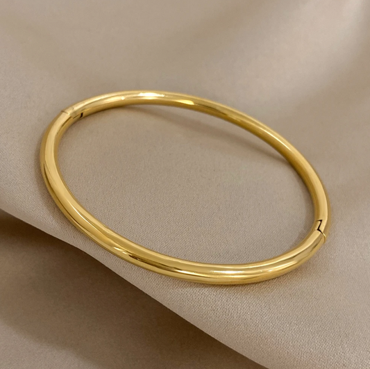 Thick Closed 18K Gold Plated Bracelet