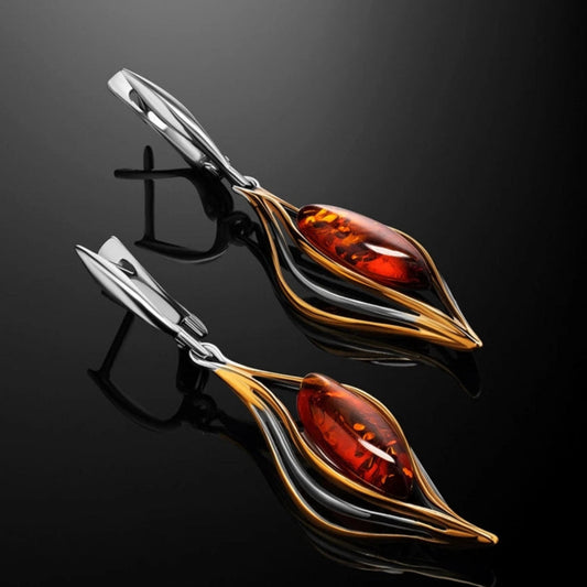 Red vintage-style earrings