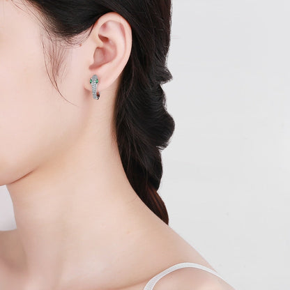 925 sterling silver snake earrings