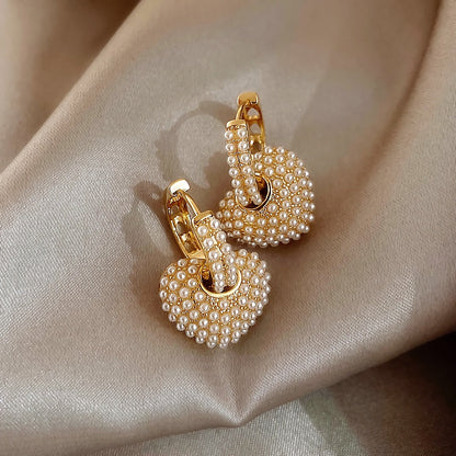 Love Pearl Earrings in Gold