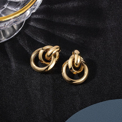 Gold-plated luxury earrings