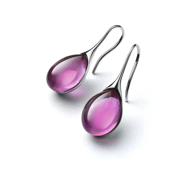 Crystal Drop Earrings in Gold and Silver