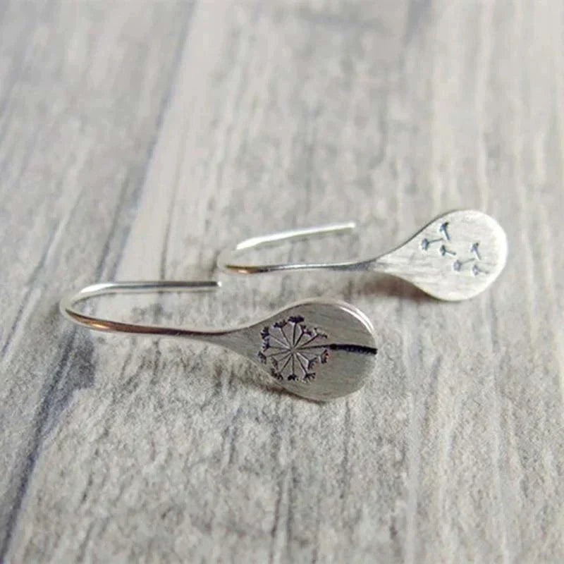 Vintage 925 Silver Flower Earrings