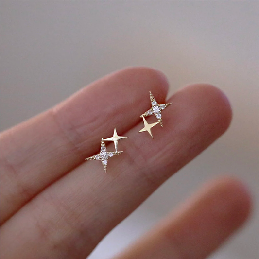 Shimmering star earrings
