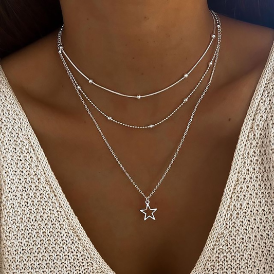 Vintage Star necklace in silver