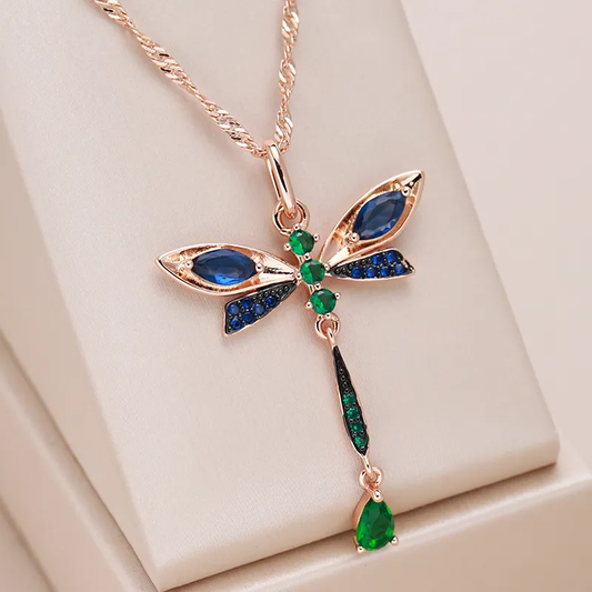Elegant dragonfly necklace