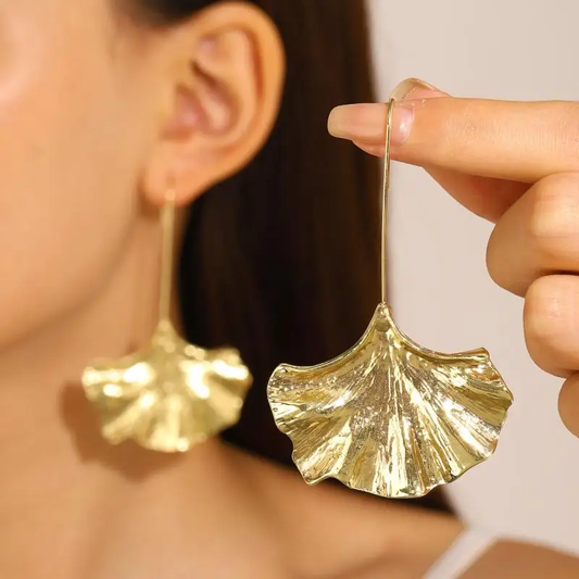 Golden Petal Vintage Earrings