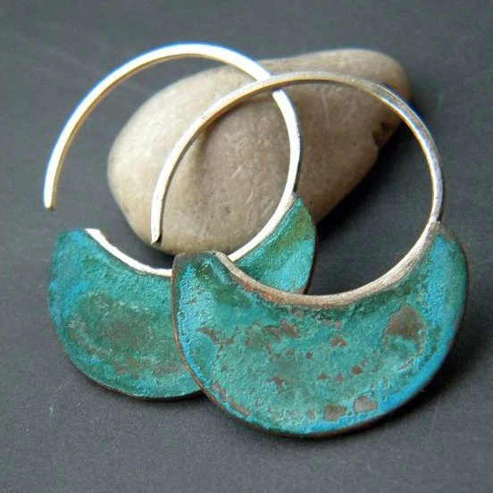 Worn Vintage Turquoise Earrings