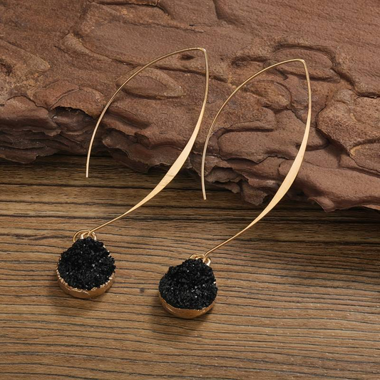Gold and black vintage earrings