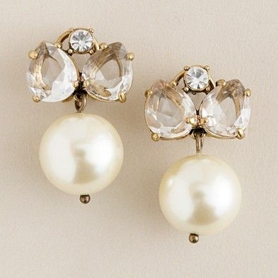 Bow Tie Earrings with Vintage Pearls