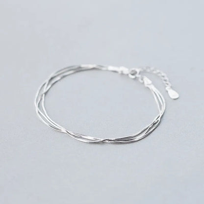 Thin and Elegant 925 Silver Bracelet