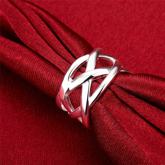 Braided Design 925 Silver Ring